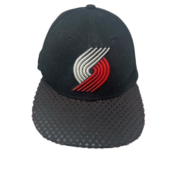 Portland Trail Blazers Hat New Era 9FIFTY Men's OSFM Black Red Silver - Picture 1 of 8